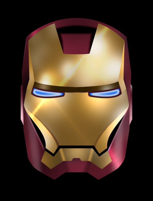 Iron Man in Illustrator and Photoshop