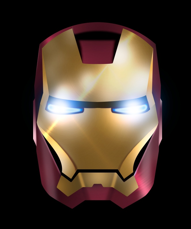Iron Man in Illustrator and Photoshop