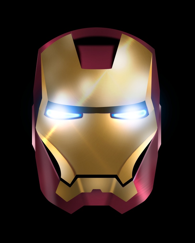 Iron Man in Illustrator and Photoshop