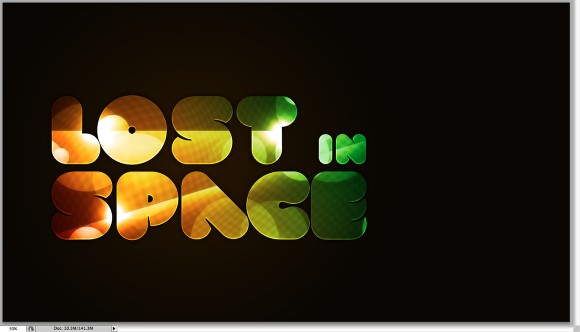 Lost in Space Typography in Photoshop