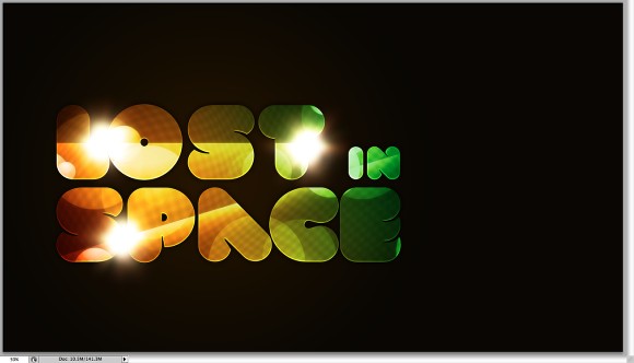 Lost in Space Typography in Photoshop