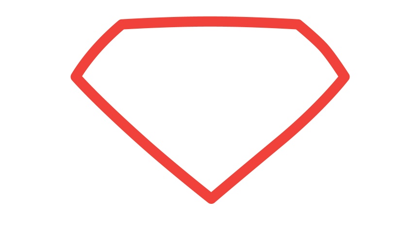 how to draw man of steel logo