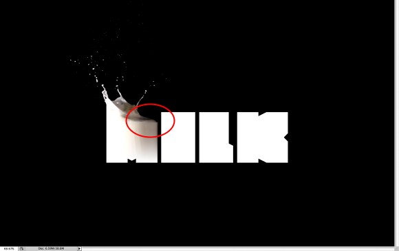 Image from the Milk Typography Effect in Photoshop Tutorial