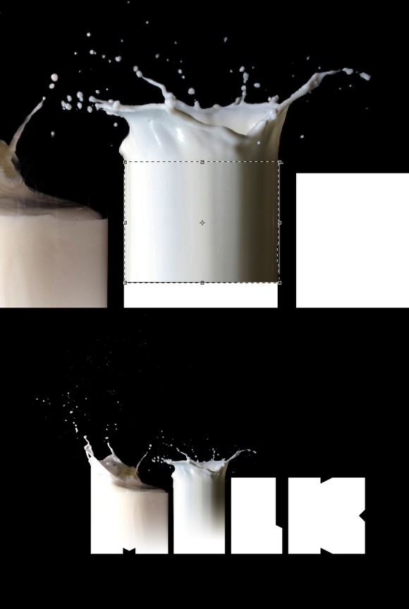 Image from the Milk Typography Effect in Photoshop Tutorial