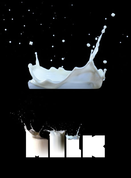 Image from the Milk Typography Effect in Photoshop Tutorial