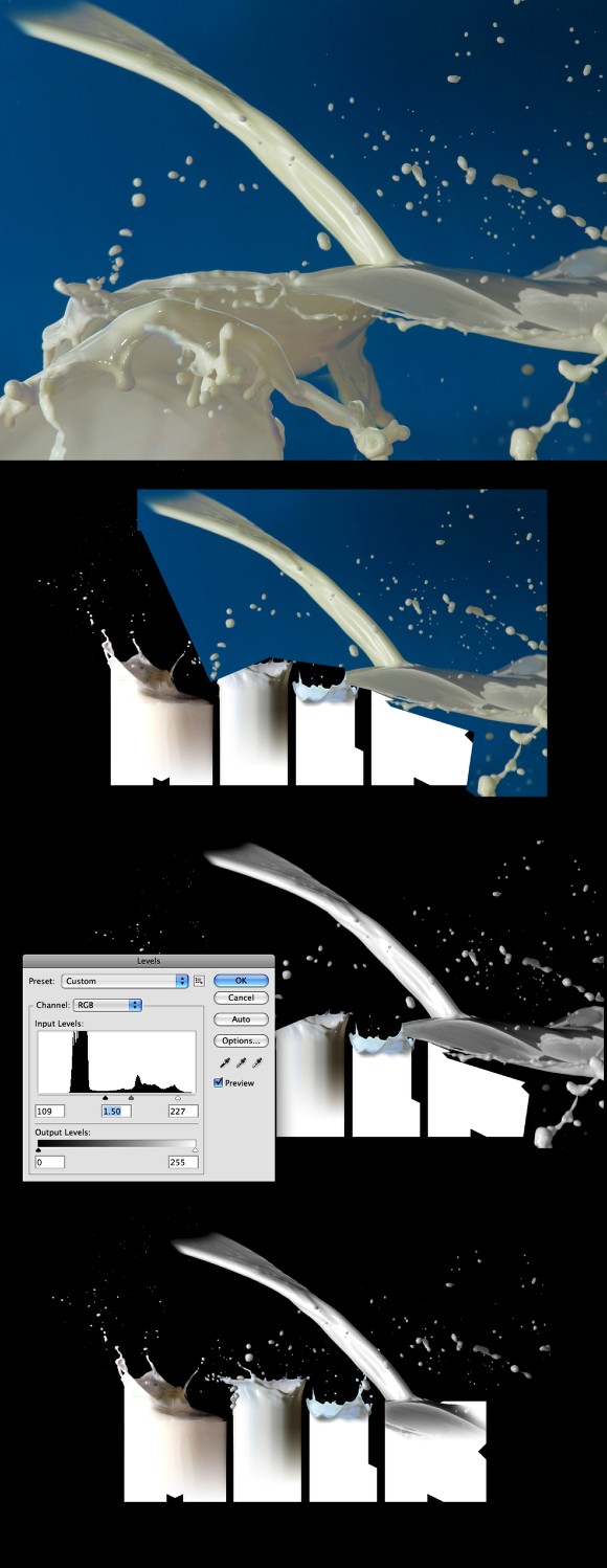 Image from the Milk Typography Effect in Photoshop Tutorial