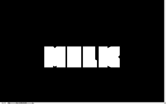 Image from the Milk Typography Effect in Photoshop Tutorial