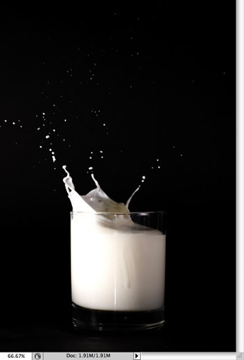 Image from the Milk Typography Effect in Photoshop Tutorial