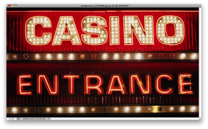 Easy Casino Style Sign in Photoshop