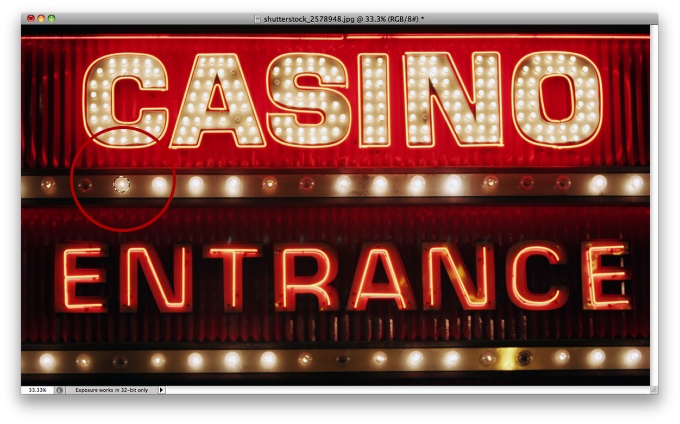 Easy Casino Style Sign in Photoshop