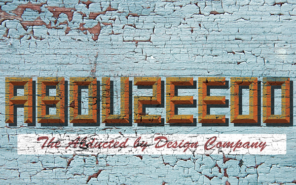 Old Style Typography Sign in Photoshop