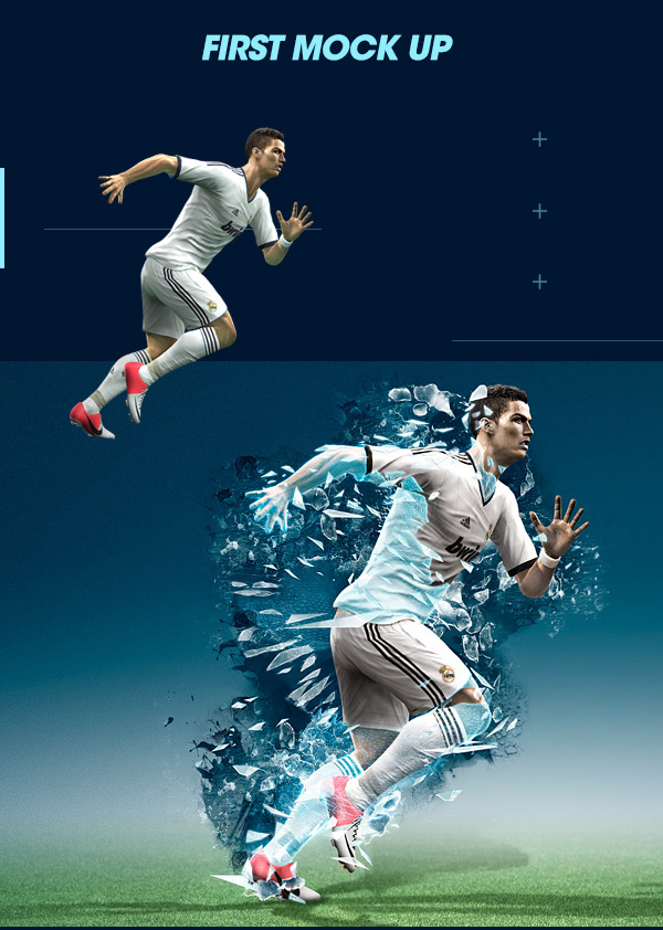 PES 2013 Photoshop and Cinema 4D Case Study