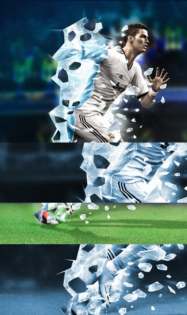 PES 2013 Photoshop and Cinema 4D Case Study