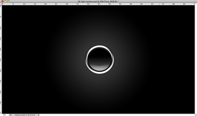 Photoshop Quick Tip: Light Effect Text Button