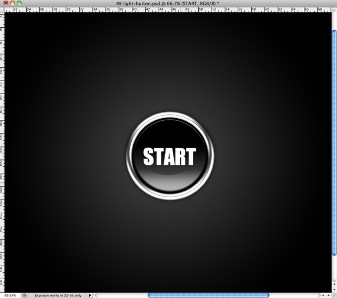 Photoshop Quick Tip: Light Effect Text Button