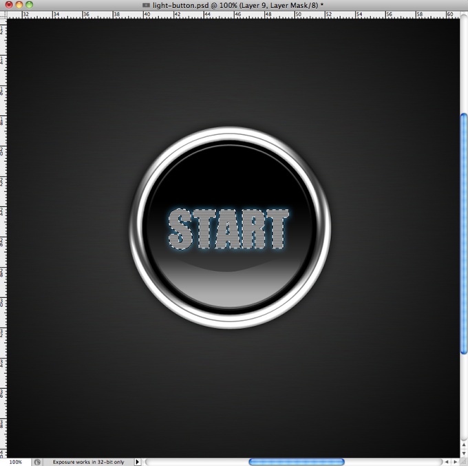 Photoshop Quick Tip: Light Effect Text Button