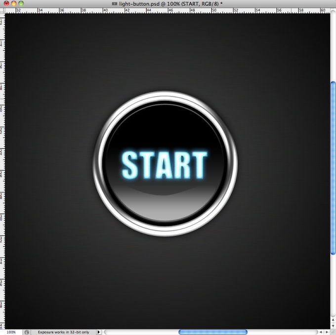 Photoshop Quick Tip: Light Effect Text Button