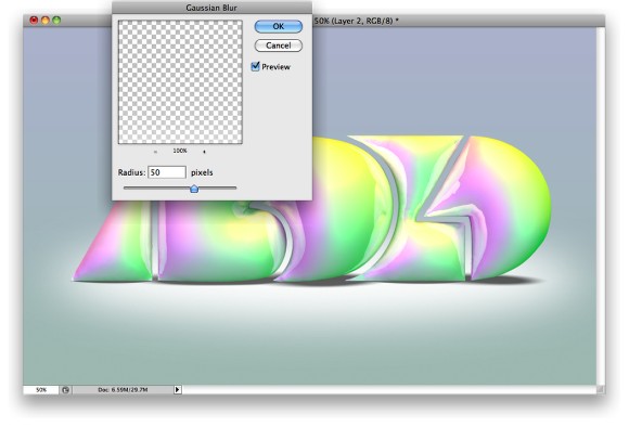 Playing with Inflate in Repoussé in Photoshop CS5 Extended