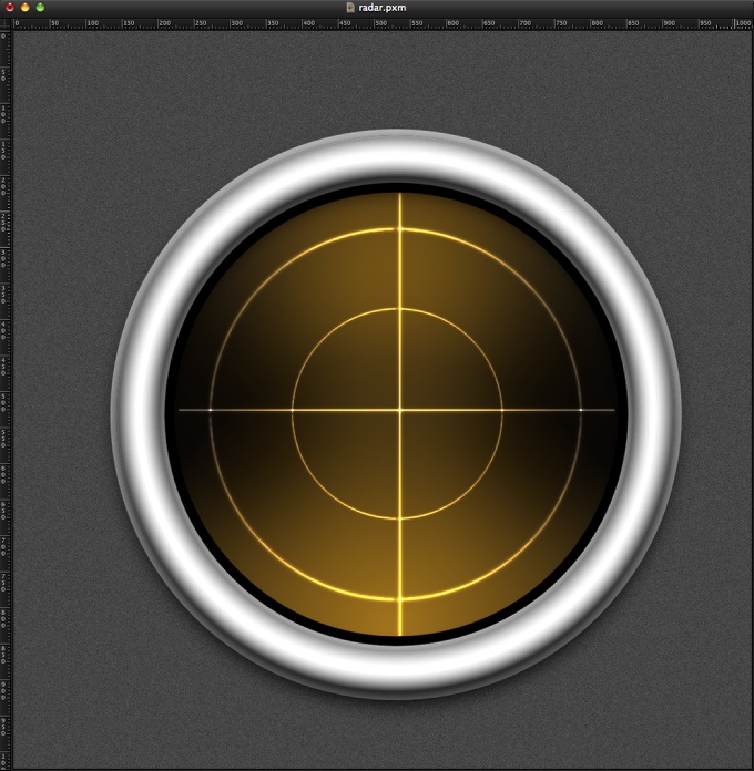 Radar Icon in Pixelmator