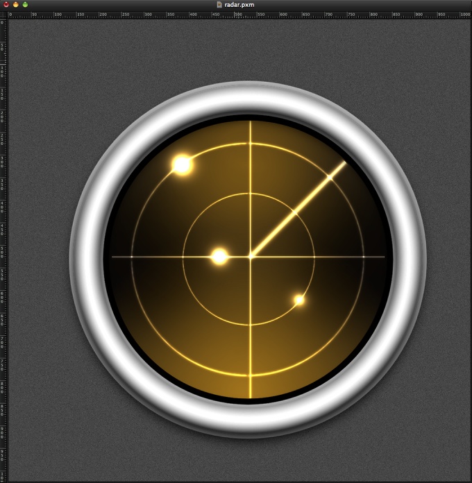 Radar Icon in Pixelmator