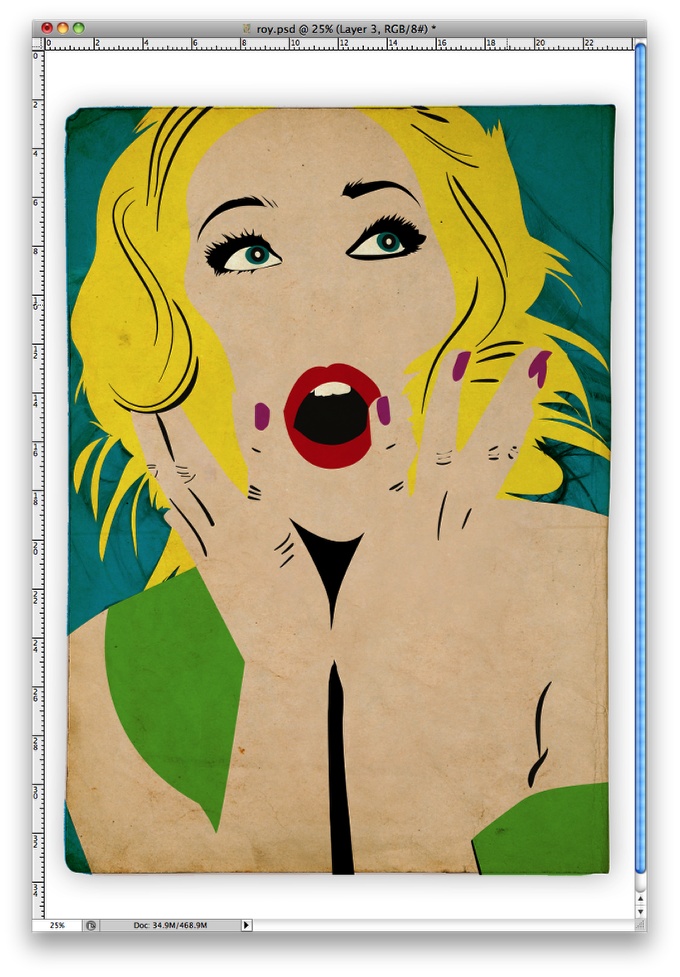 Simple Roy Lichtenstein Style in Illustrator and Photoshop