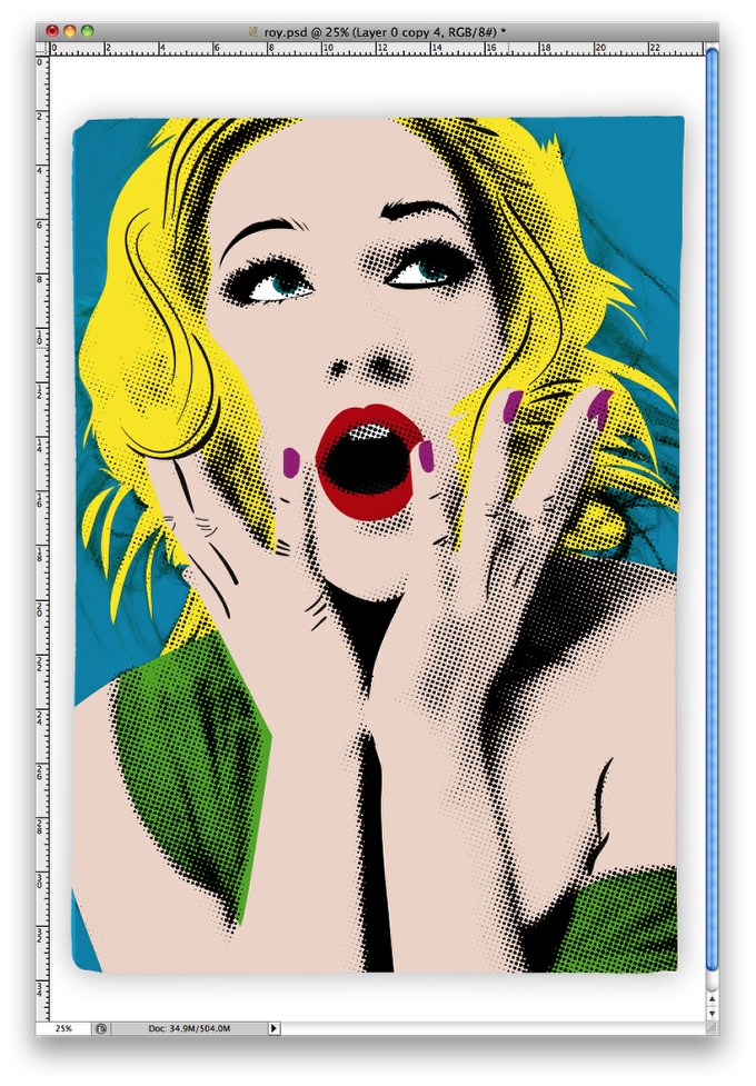 Simple Roy Lichtenstein Style in Illustrator and Photoshop