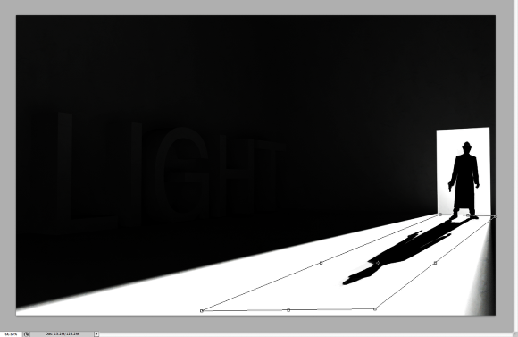 Image of a step of the Stylish Light in Cinema 4D and Photoshop Tutorial