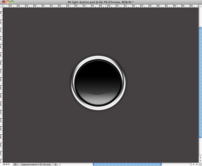 Stylish Metallic Button in Photoshop