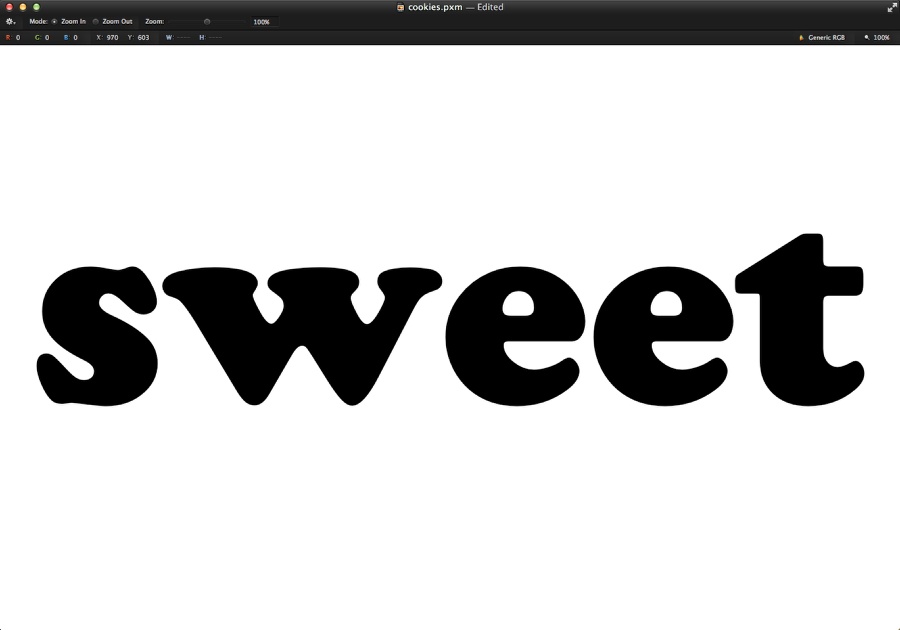 Sweet Cookies Typography in Pixelmator