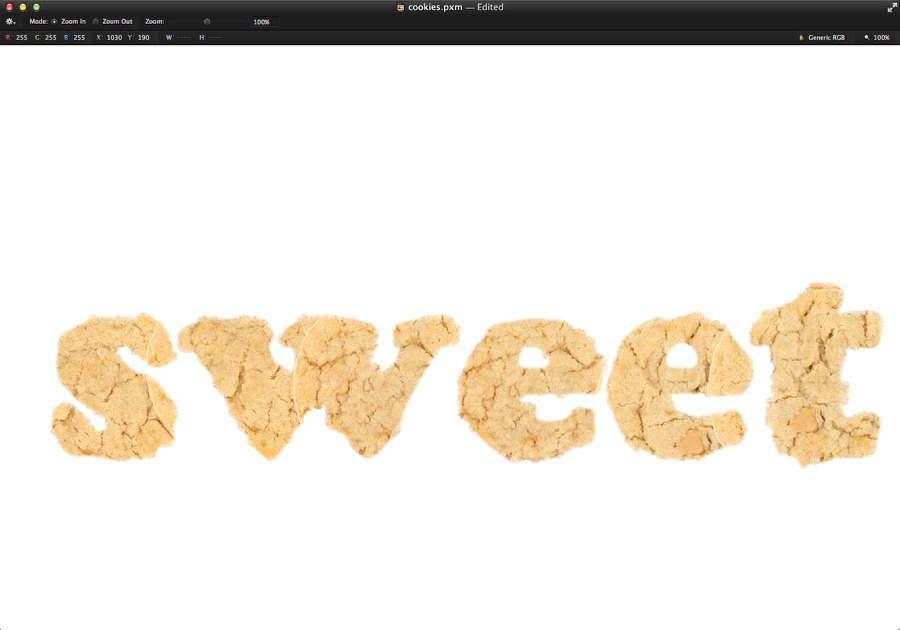 Sweet Cookies Typography in Pixelmator