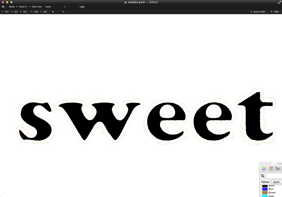 Sweet Cookies Typography in Pixelmator
