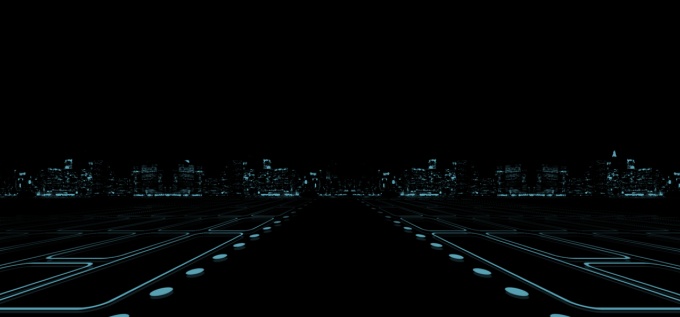 tron legacy cityscape