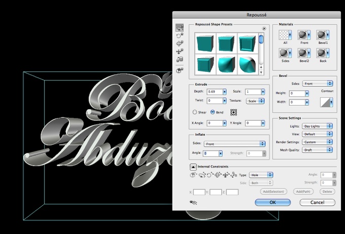 Vintage 3D Typography in Photoshop with Repoussé