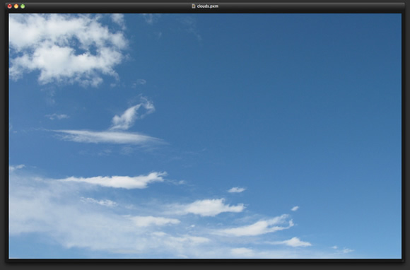 Clouds Text Effect in Pixelmator