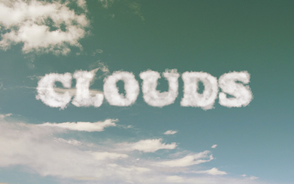 Clouds Text Effect in Pixelmator