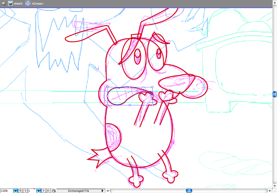 Coraje, el perro cobarde. ¡Adobe Ilustrator! Coraje, el perro cobarde. ¡Adobe Ilustrator!