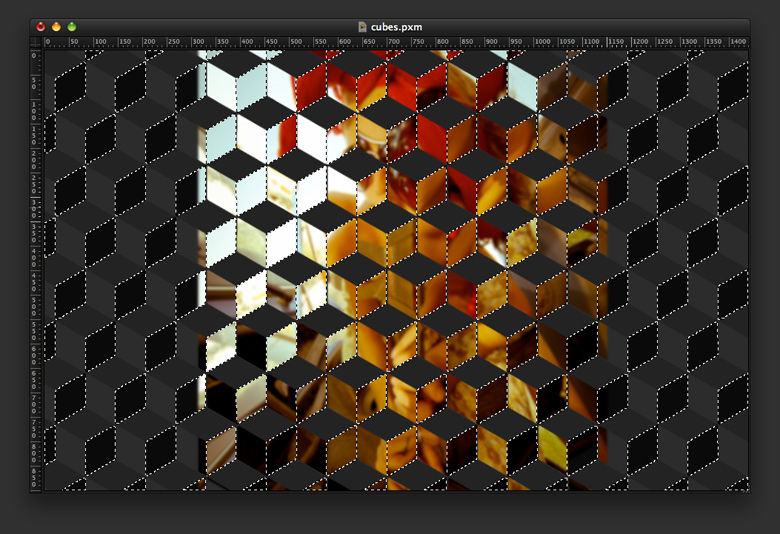Cubes Mosaic in Pixelmator