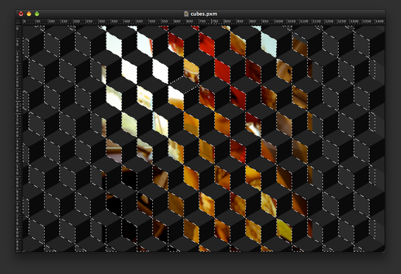 Cubes Mosaic in Pixelmator