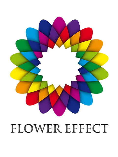 Geometric Flower Effect Logo in Illustrator