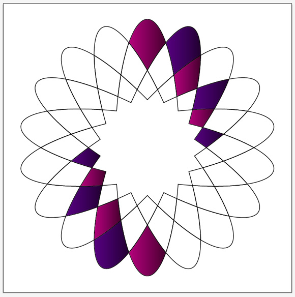 Geometric Flower Effect Logo in Illustrator
