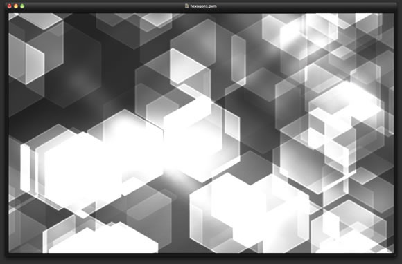 Hexagons Bokeh in Pixelmator