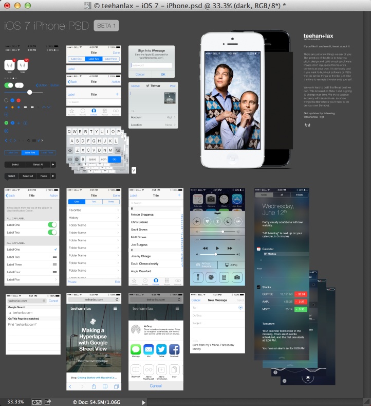 iOS7 UI Effects in Photoshop and After Effects