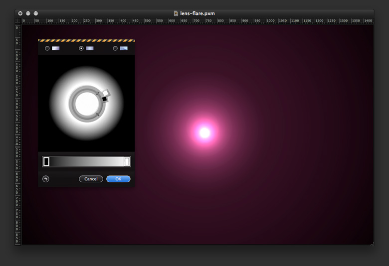 Lens Flare Revisited in Pixelmator