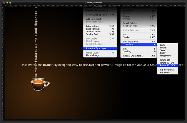 Magic Cup Coffee in Pixelmator