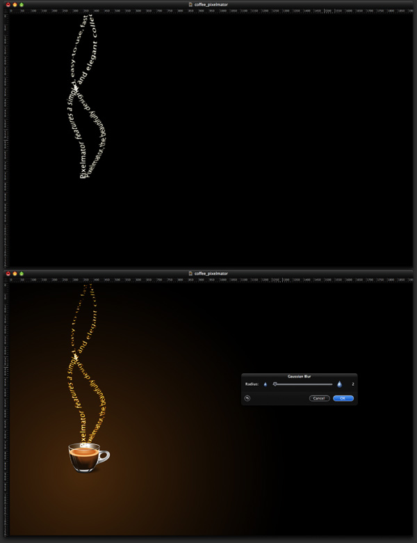 Magic Cup Coffee in Pixelmator