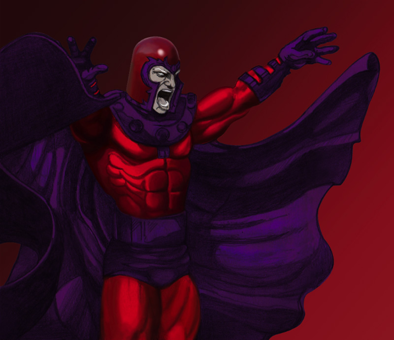 Awesome Magneto Digital Painting Case Study by Eric Vasquez