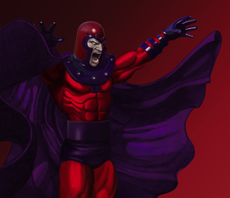 Awesome Magneto Digital Painting Case Study by Eric Vasquez