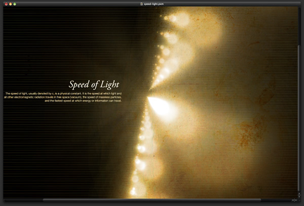 Speed of Light Effect in Pixelmator