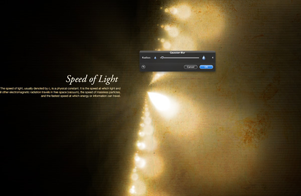 Speed of Light Effect in Pixelmator