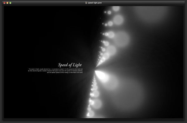 Speed of Light Effect in Pixelmator